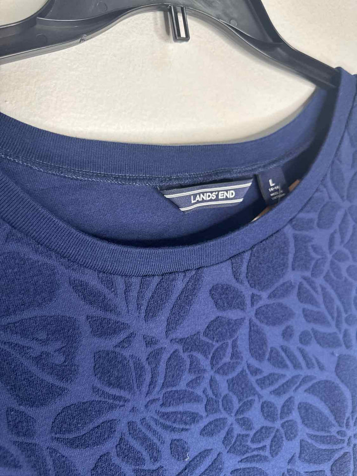 Lands End Size L Blue short sleeve