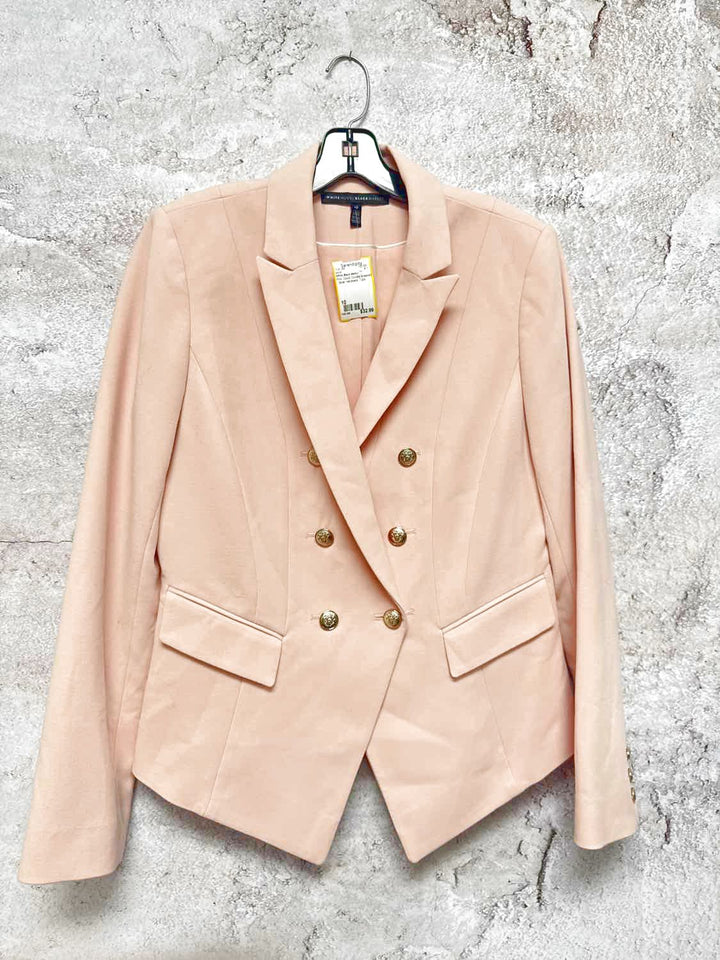 White Black Market Size 10 Pink Good Silver Hardware jacket
