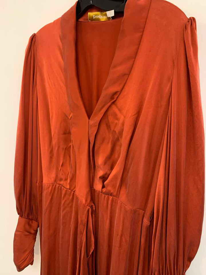 Zimmermann Size 1 Rust long sleeve dress