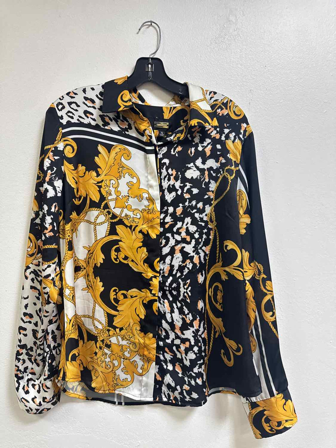 Alexia Admor Size 14 Gold Black long sleeve top