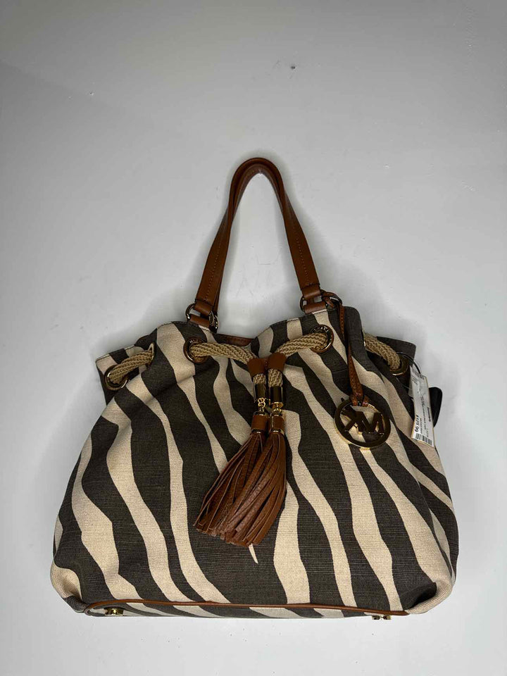 Michael Kors striped shoulder bag