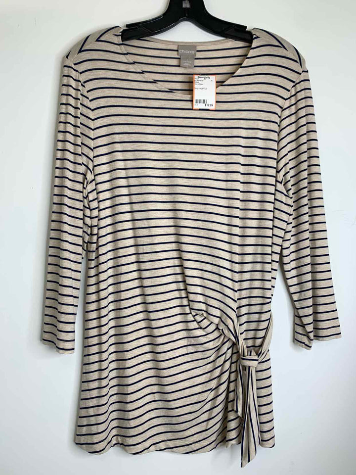 Chicos striped long sleeve top