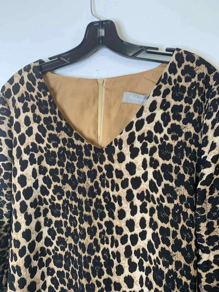 Women Size M Belongsei Animal Print long sleeve dress