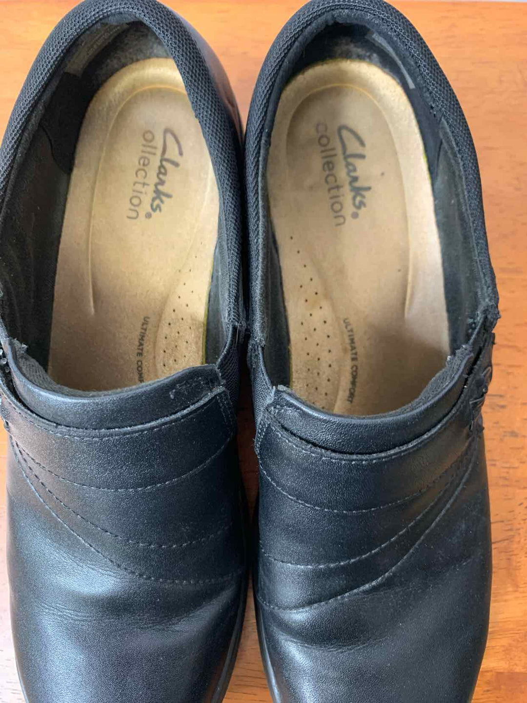 Clarks Black W Shoe Size 9.5 flat shoe