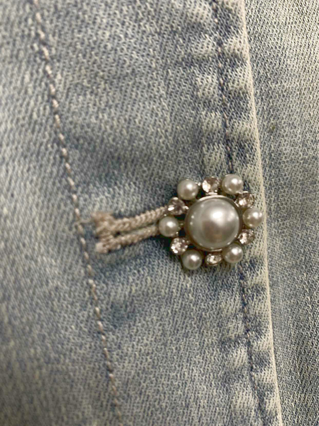 Chicos Size 1 Denim denim jacket