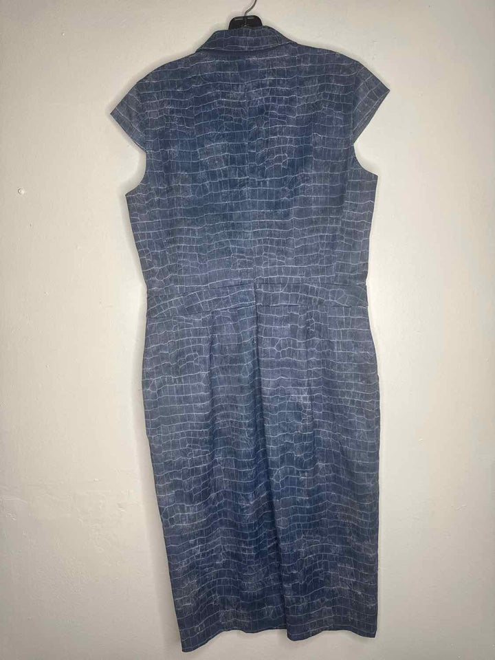 Max Mara Size 12 Blue Gray sleeveless dress