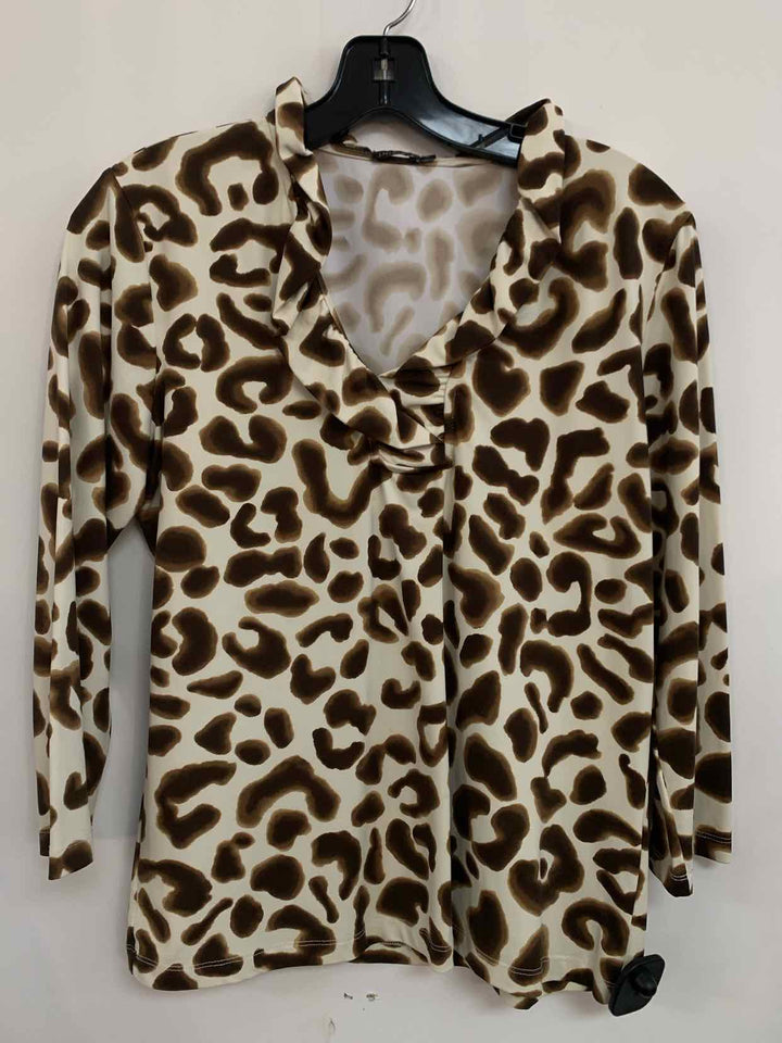 J McLaughlin Women Size M Animal Print long sleeve top