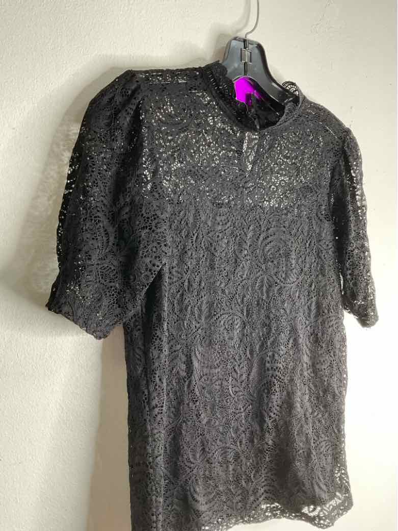 Adiva Size XS Black Laced/Tied short sleeve top