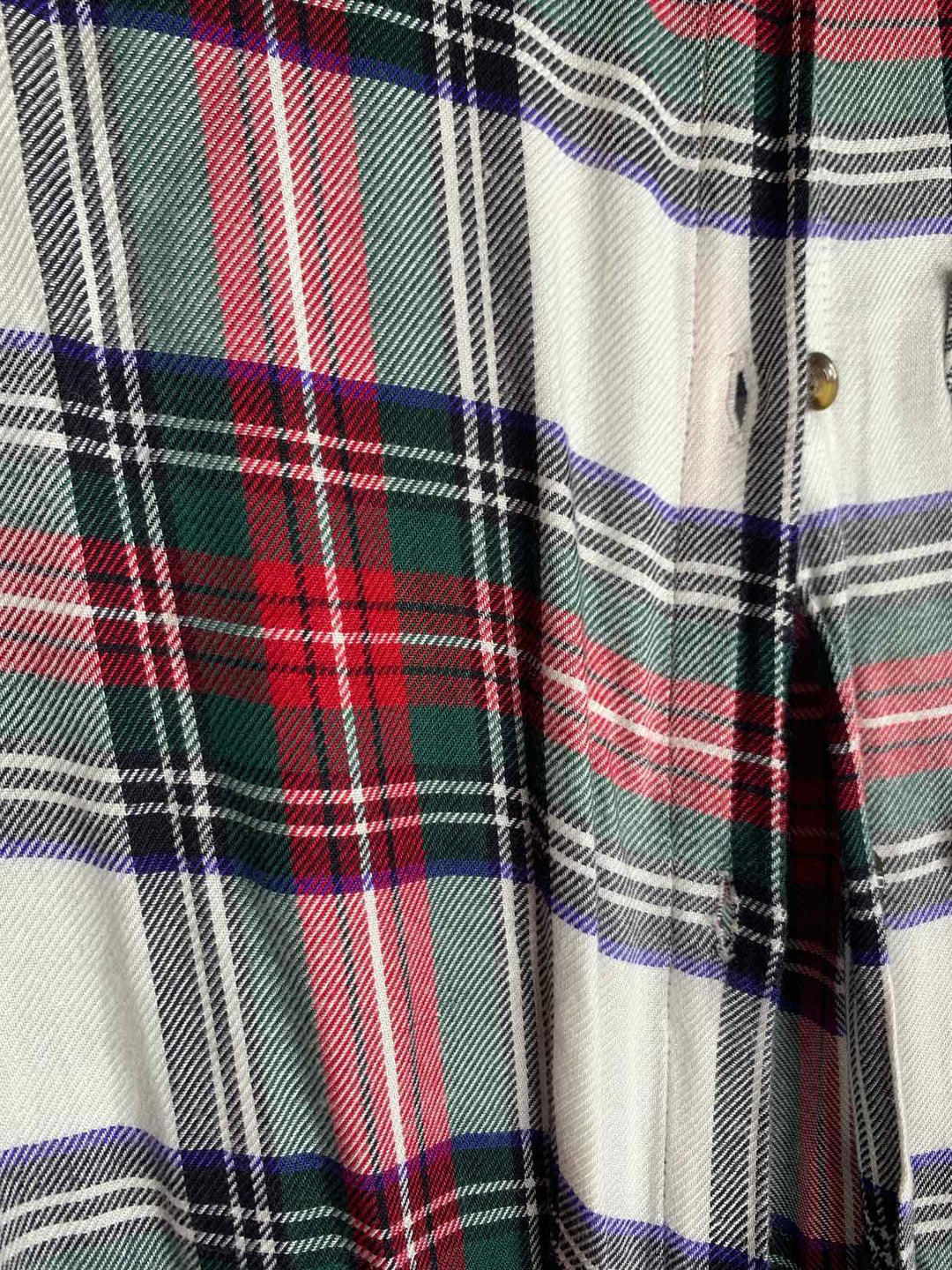 Women Size M plaid long sleeve top