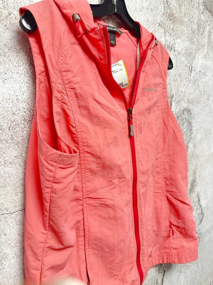 Eddie Bauer Size L Peach Hoodie vest