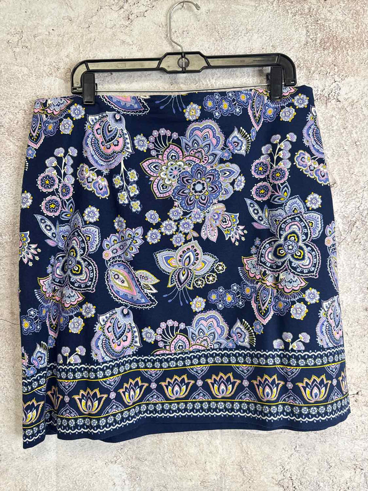 Talbots Size 14 Blue knee length skirt