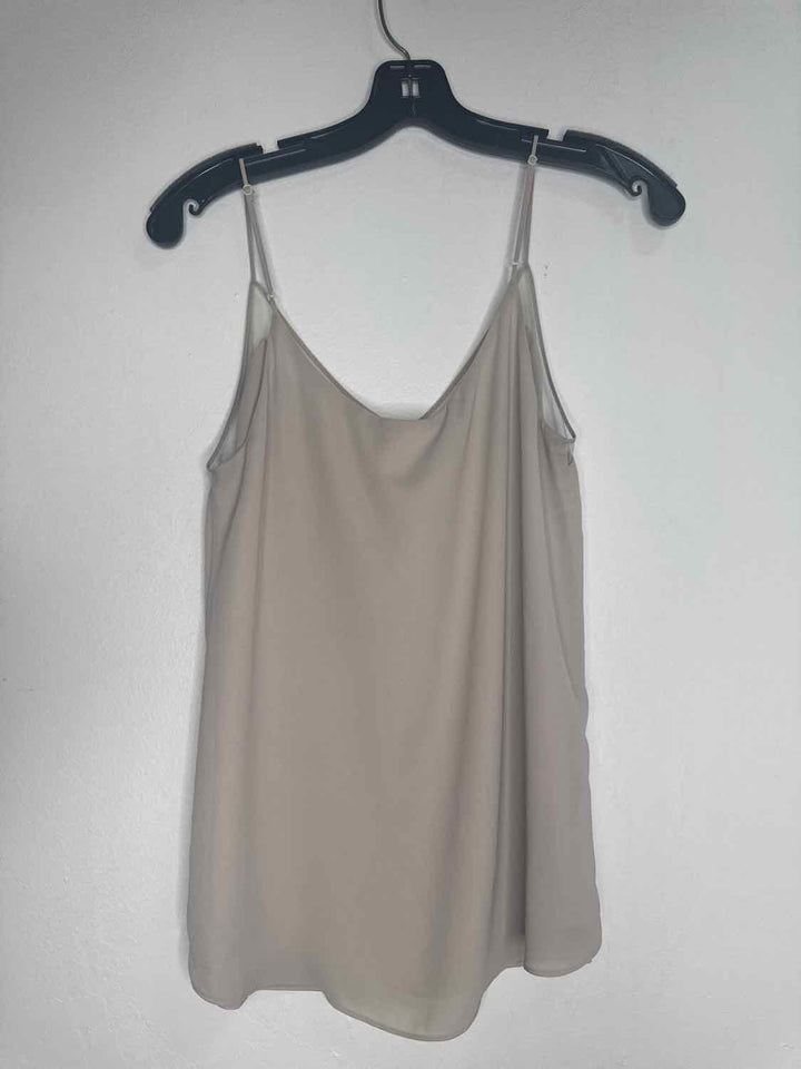 Babaton Size XS Beige V-neck Solid spaghetti strap