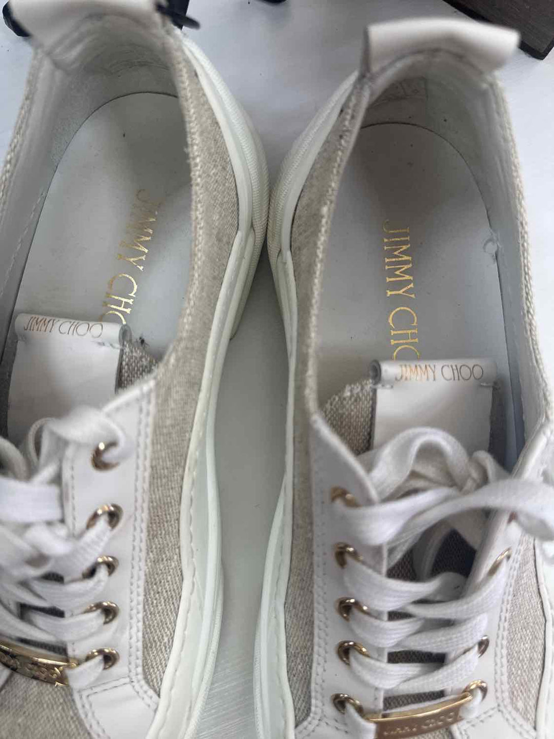 Jimmy Choo White W Shoe Size 38 athletic sneaker