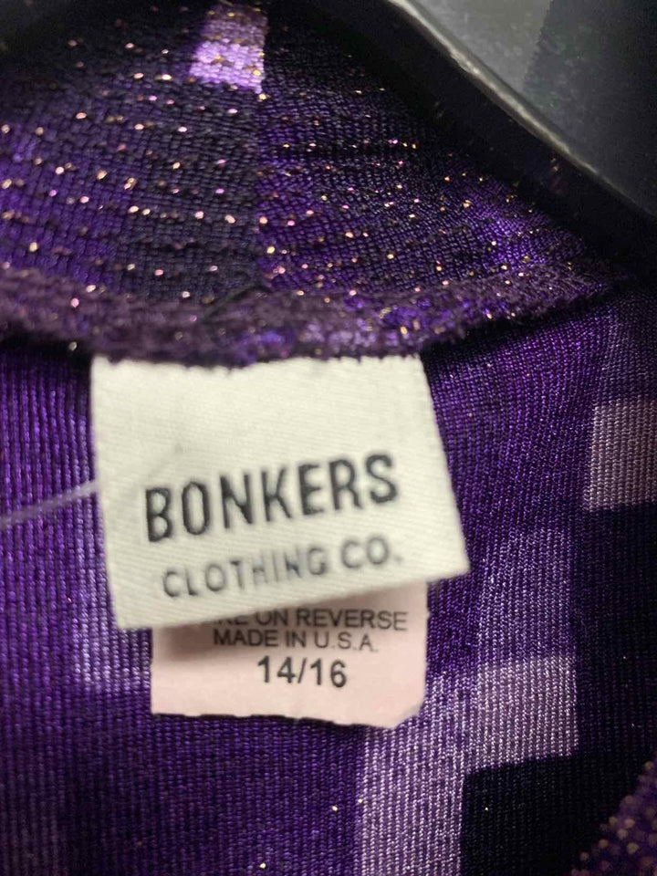 Bonkers Size 14 Purple short sleeve top