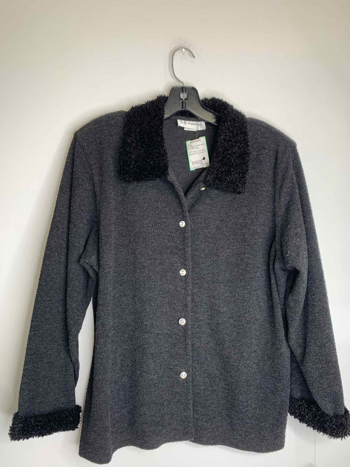 C. D Petites by Cathy Daniels Women Size L Black cardigan