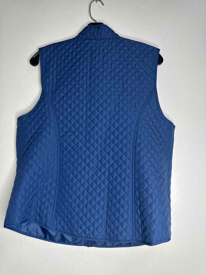 Chicos Size 2 Blue NWT Zipper vest