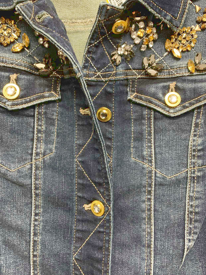 Chicos Size 0 Denim NWT Gold Hardware jacket