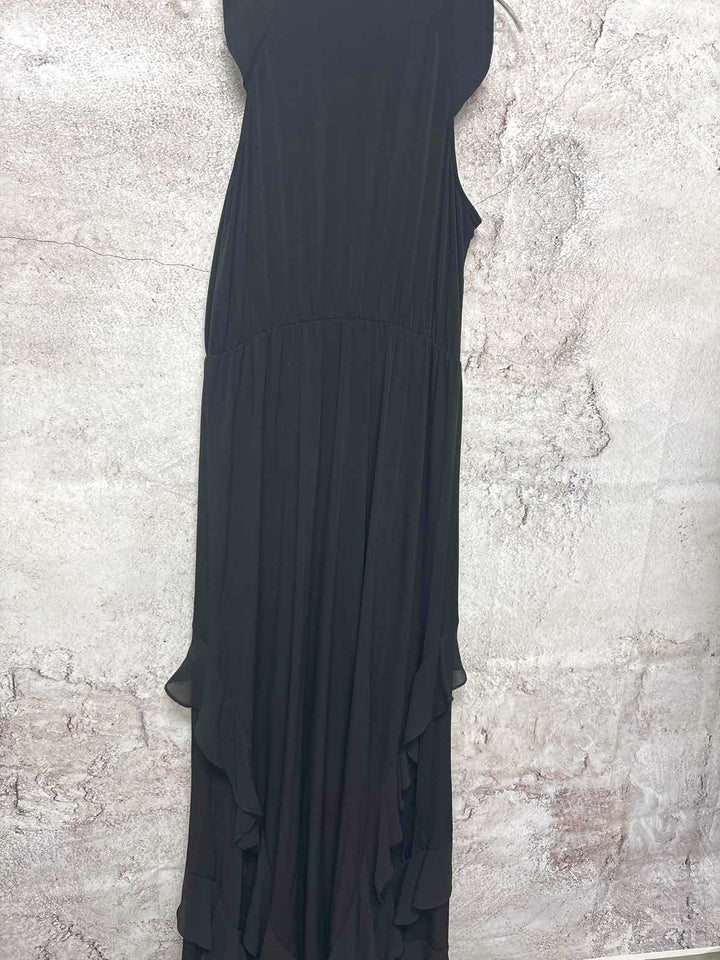 Michael Kors Size L Black spaghetti strap dress