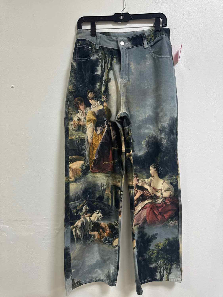 Size 30 Green City Scene Jeans