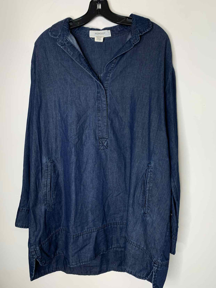 Workshop Women Size 1X denim long sleeve top