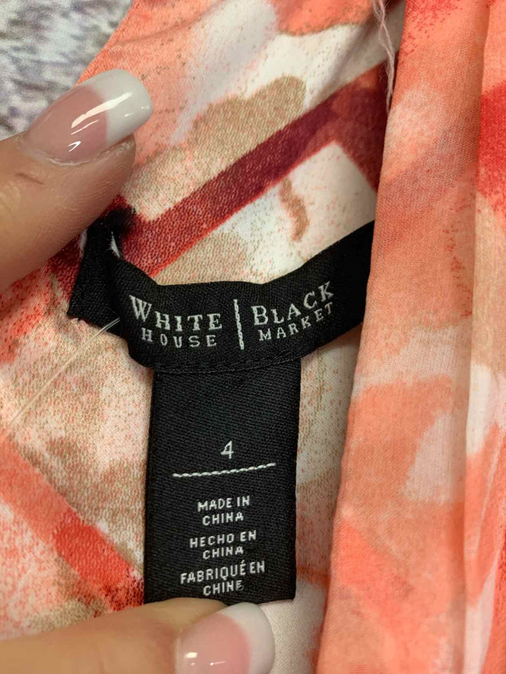 White Black Market Size 4 Peach sleeveless dress