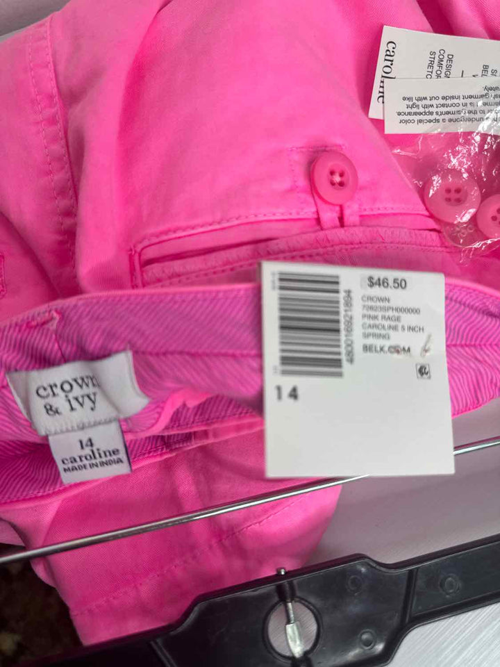 Crown & Ivy Size 12 Hot Pink NWT Caroline casual