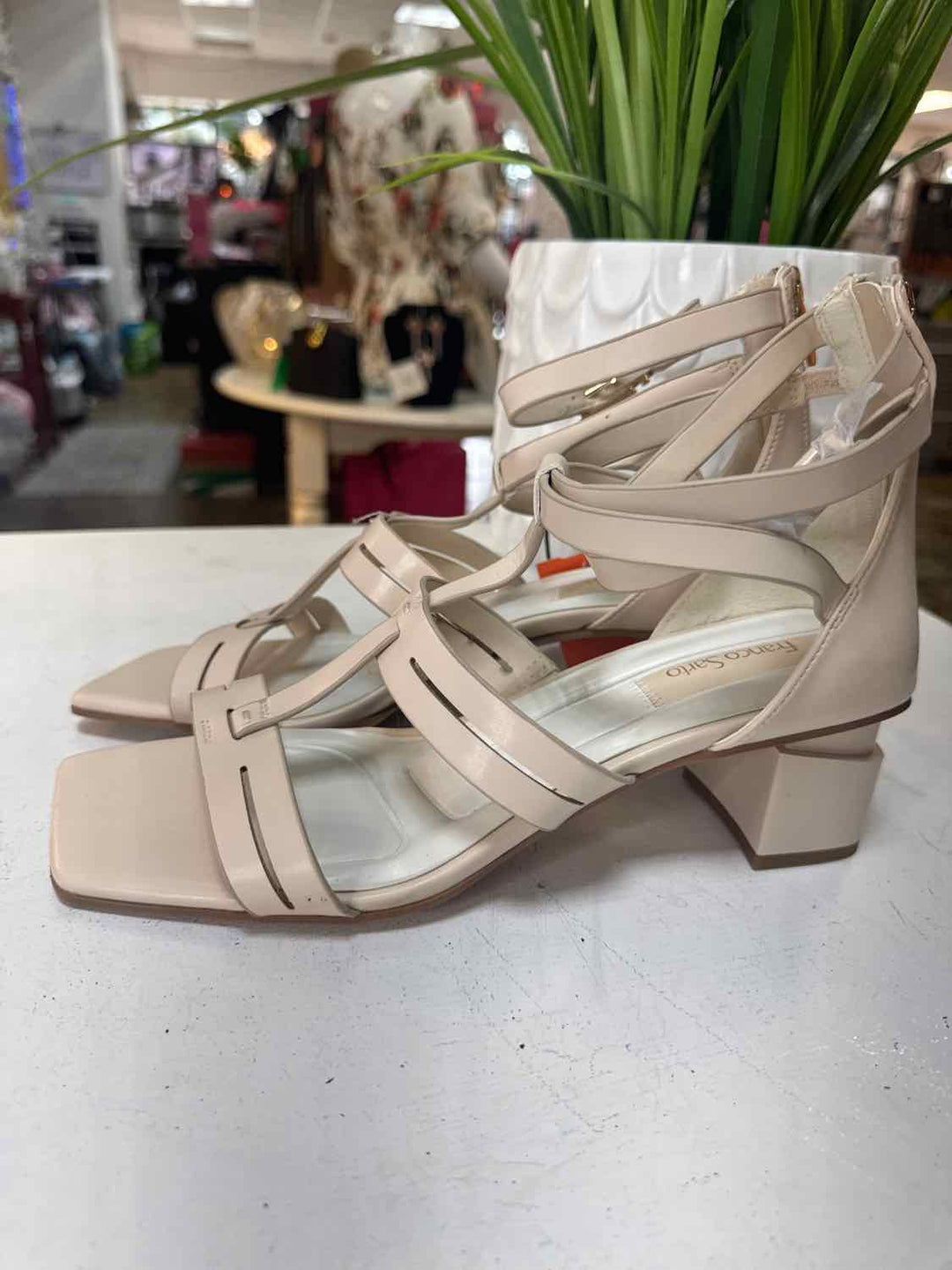 Franco Sarto Shoe Size 8.5 Ivory medium sandal