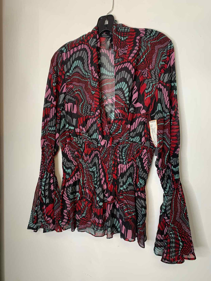Bisou Biou Women Size L Black long sleeve top