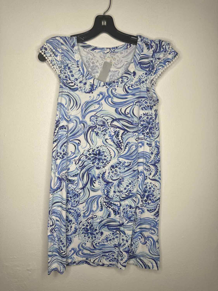 Lilly Pulitzer Size XS Blue Floral short sleeve