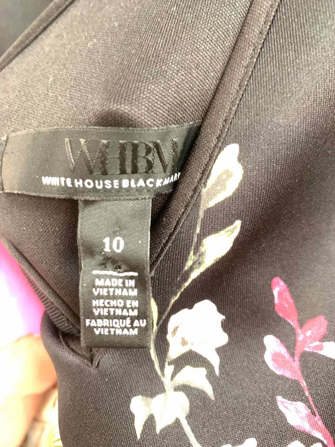 White Black Market Size 10 Floral Blk & White sleeveless dress