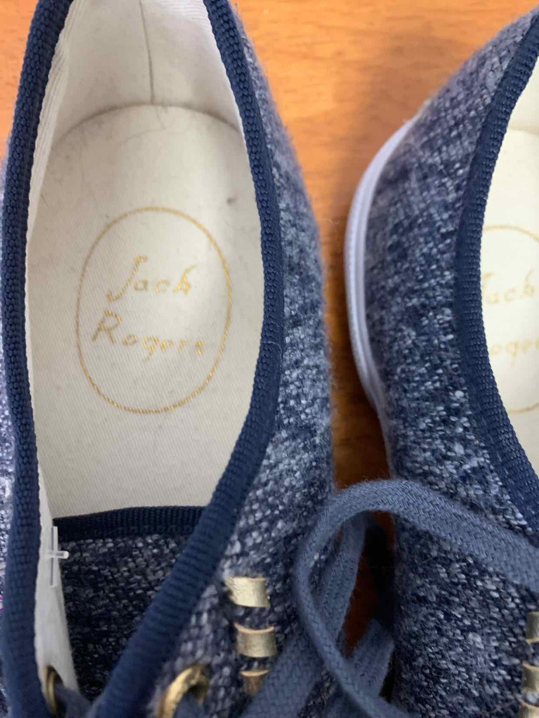 Jack Rogers Blue W Shoe Size 8 flat shoe