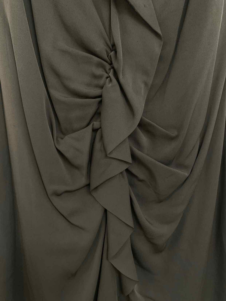 Yoana Baraschi Size 8 Grey Gathered Side sleeveless dress
