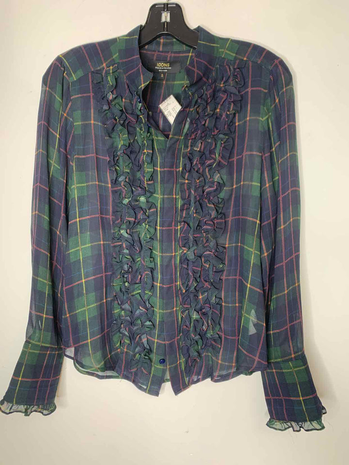 ICONS Women Size XS Green long sleeve top
