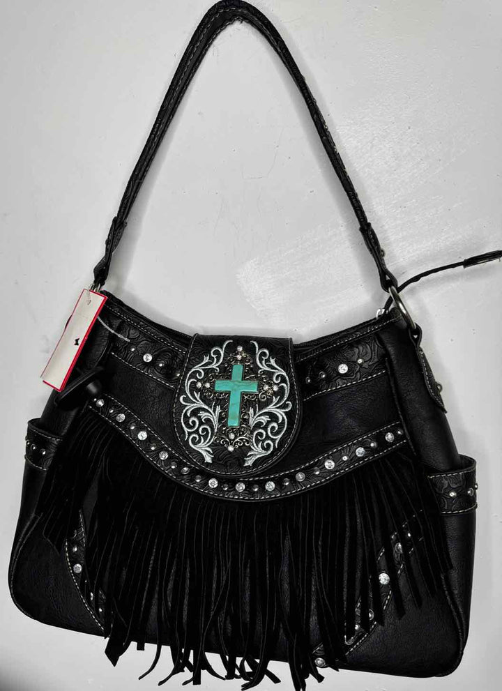 Jessie James Western Black shoulder bag