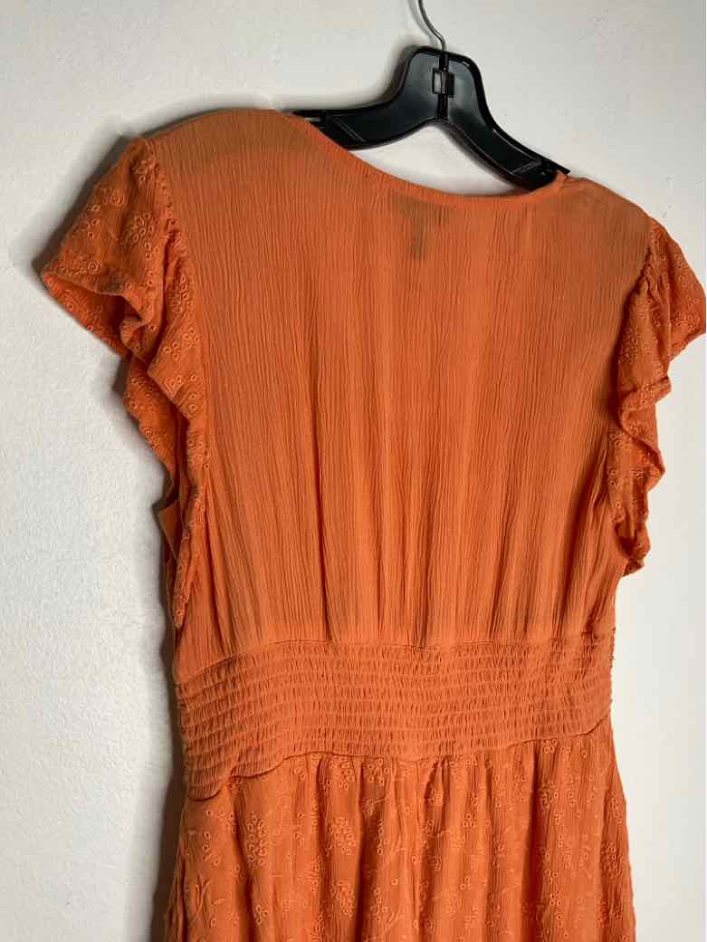 Jessica Simpson Size L Orange Solid short sleeve