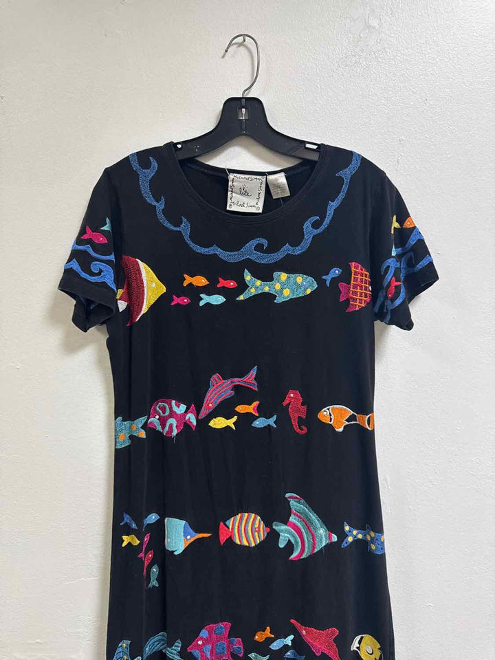 Michael Simon Size S Multi-Color Fish maxi sleeveless