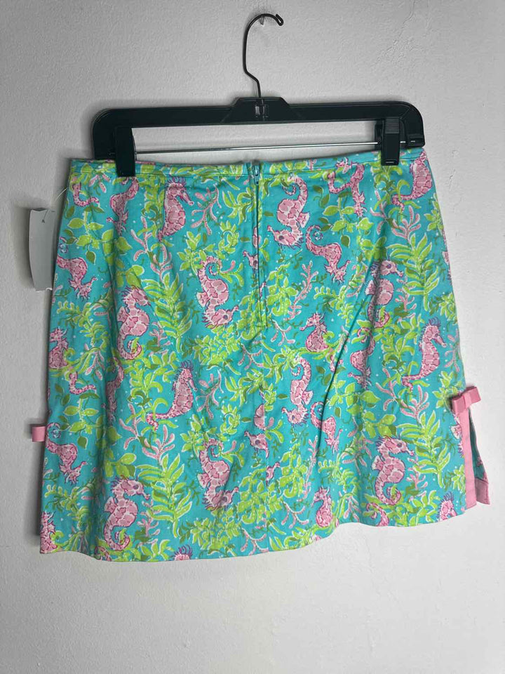 Bamboo Traders Size 10 Blue knee length skirt