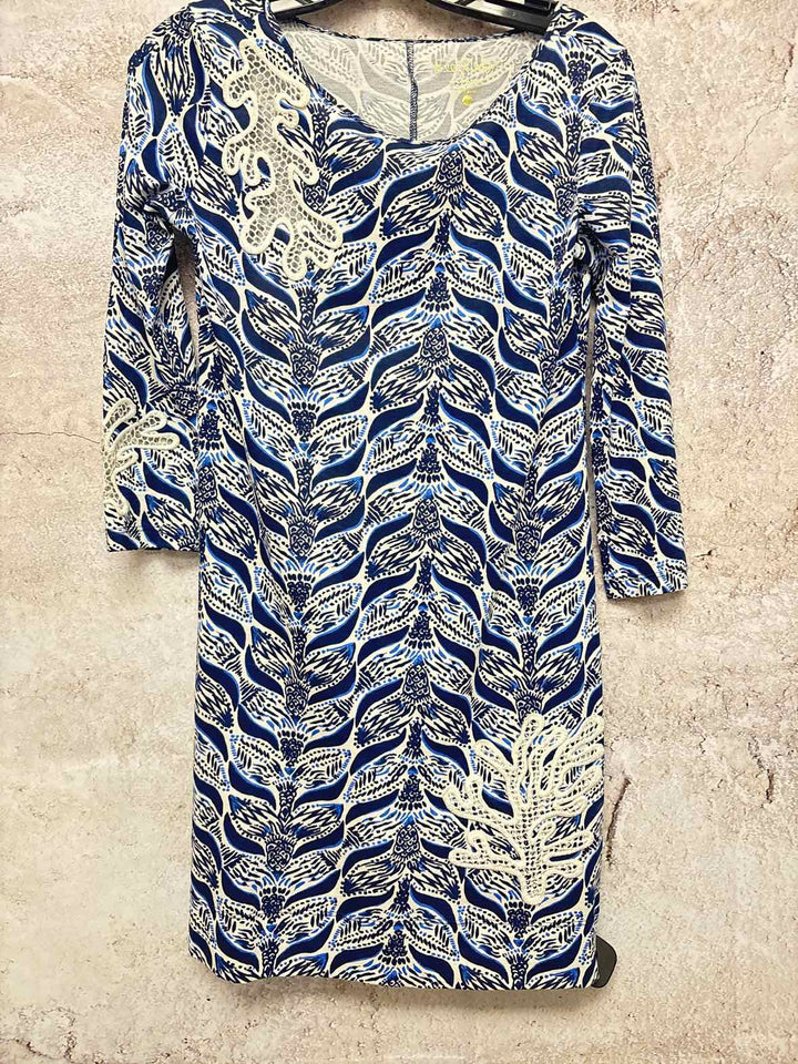 Women Size XXS Lilly Pulitzer Blue long sleeve dress