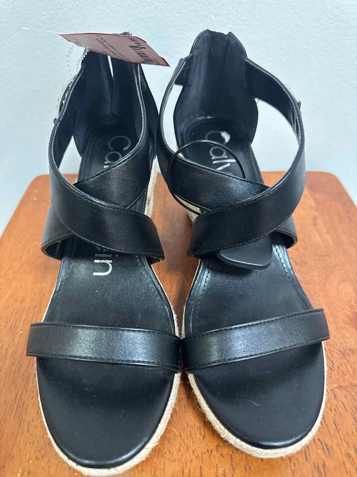 Calvin Klein Black W Shoe Size 9 medium sandal