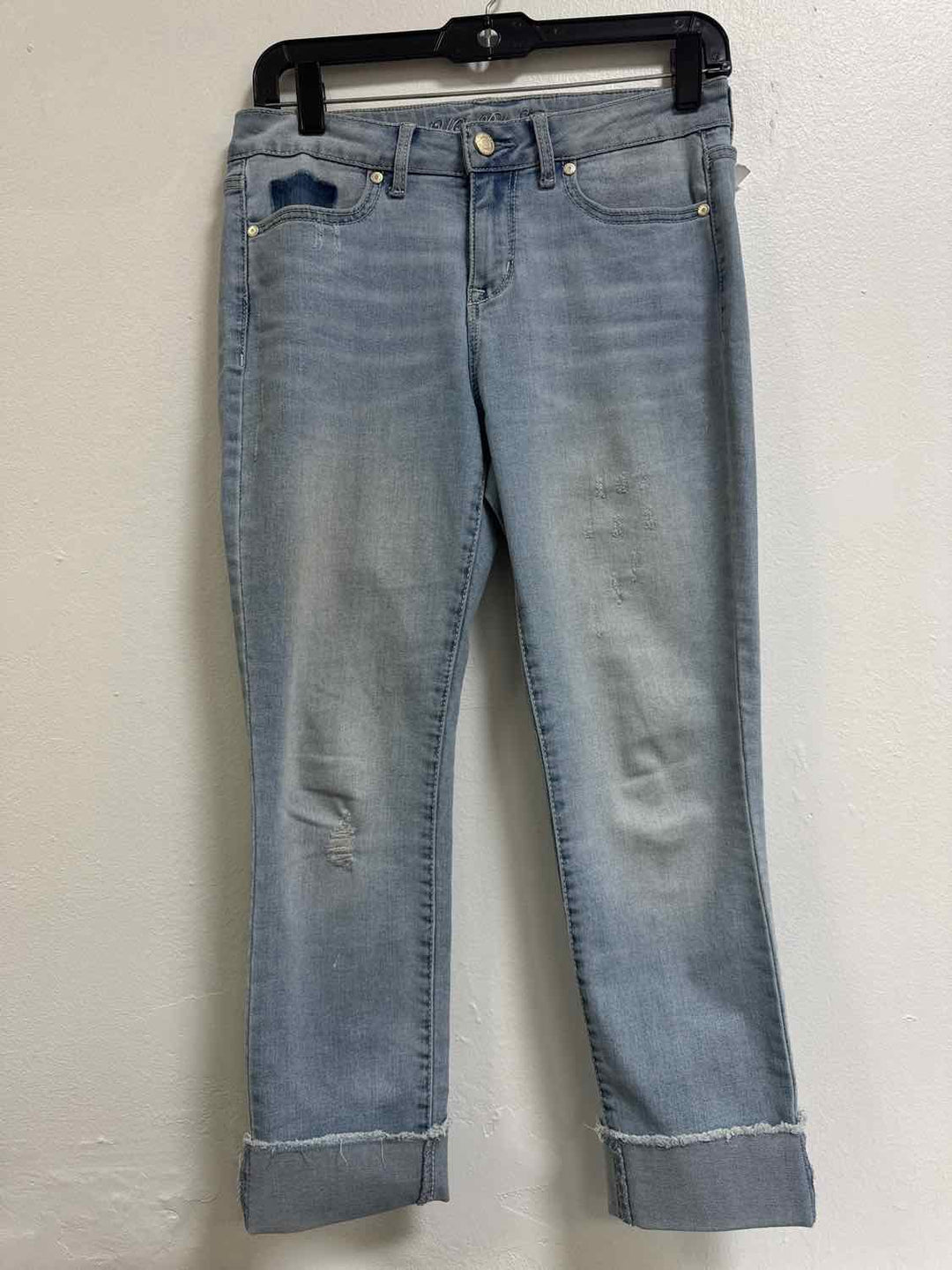Polo Size 4 Denim Distressed /Fringe jean capri