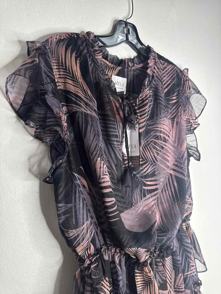 Misa Los Angeles Size M Multi-Color NWT Fern Leaves sleeveless dress