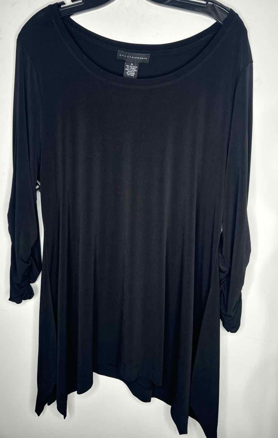 Grace Elements Women Size XL Black long sleeve top