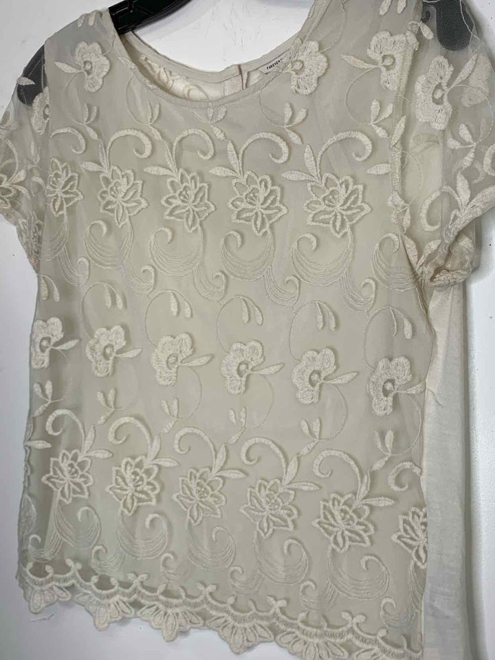 Forever21 Women Size M Ivory short sleeve top
