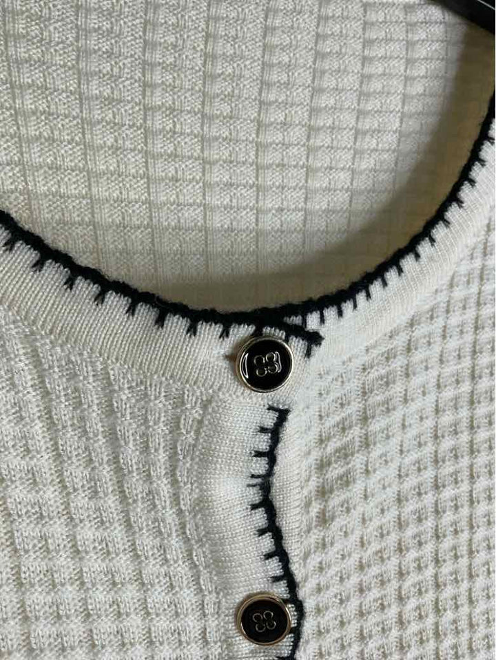 YESA Cream Button Down cardigan