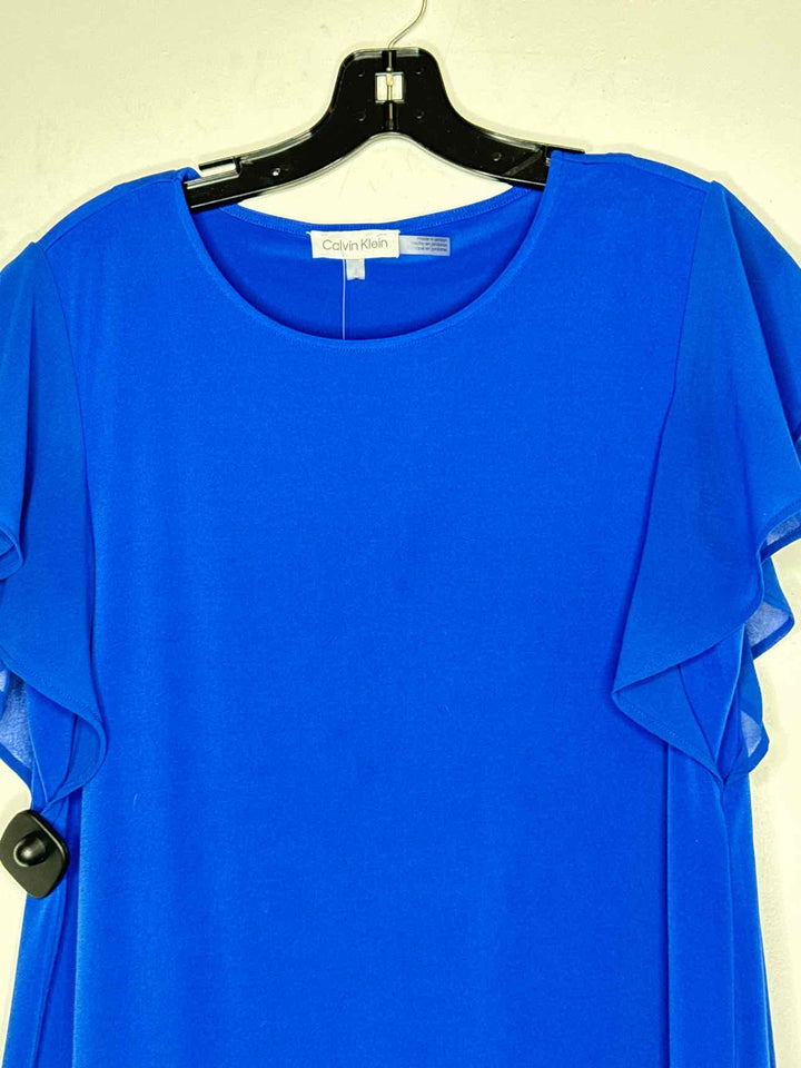 Calvin Klein Women Size S Blue short sleeve top