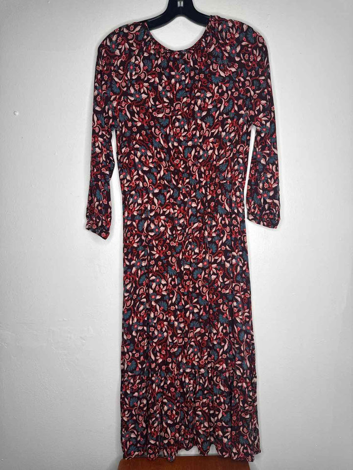 Old Navy Size S Red Floral long sleeve dress