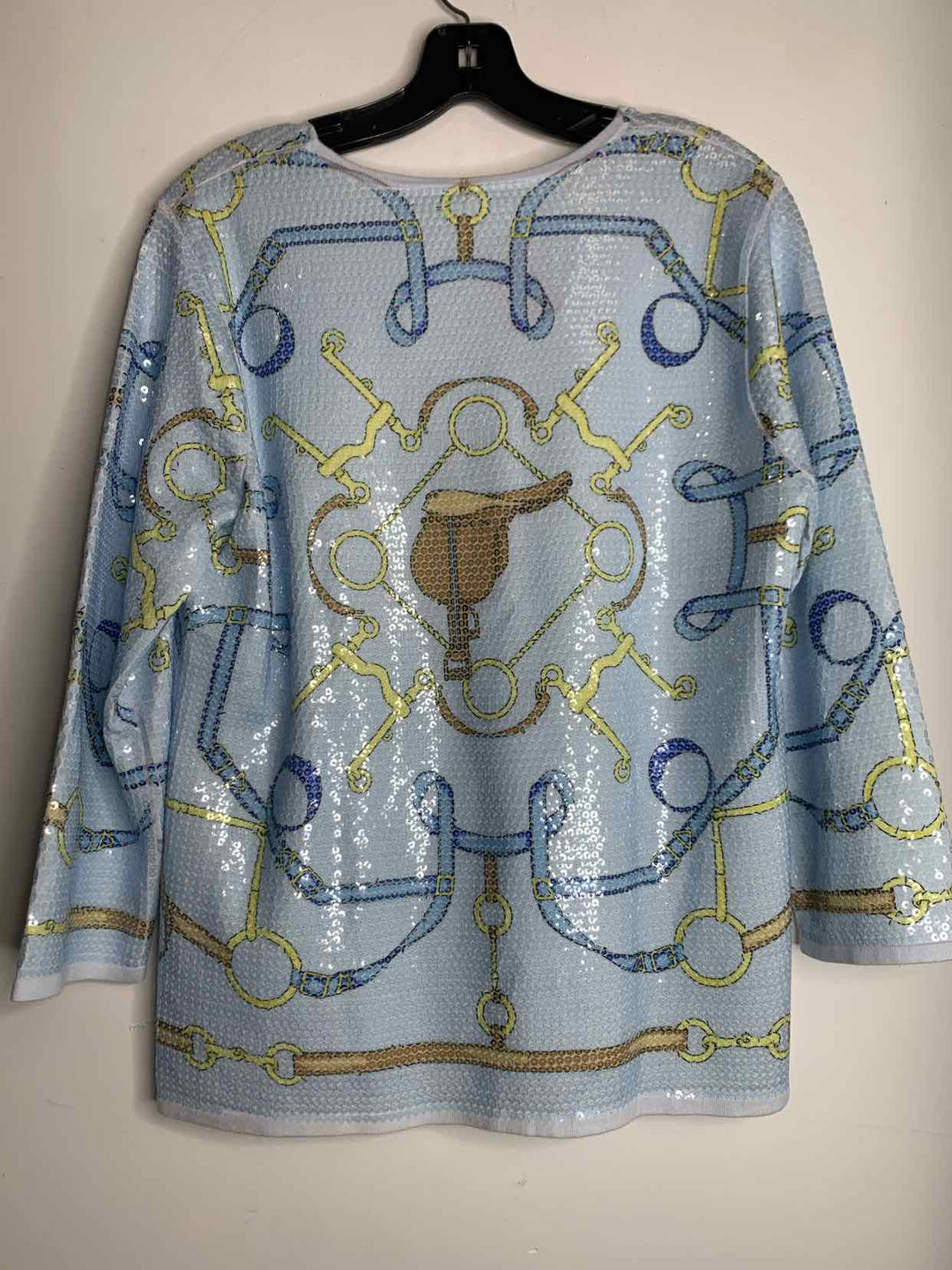 J McLaughlin Women Size L Blue long sleeve top