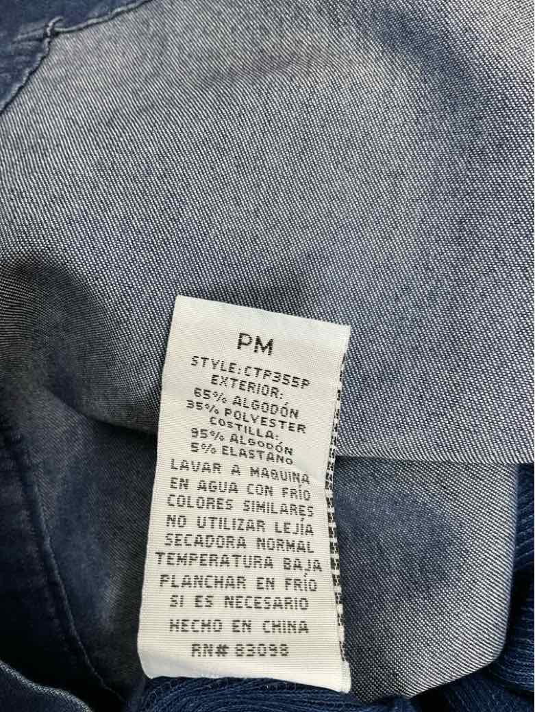 Cavalini Size PM Blue Button Down Studded long sleeve top