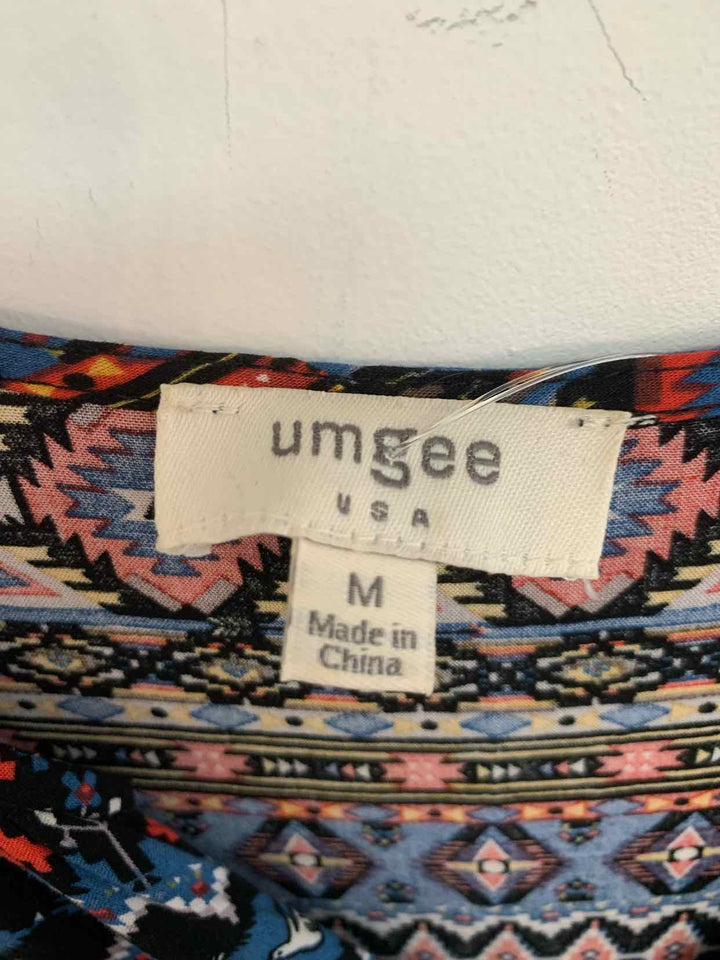 Umgee Size M Navy Aztec long sleeve top