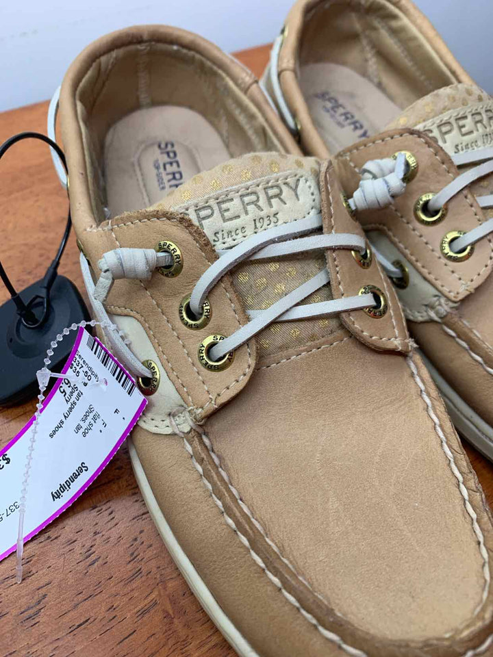 Sperry tan W Shoe Size 6.5 flat shoe